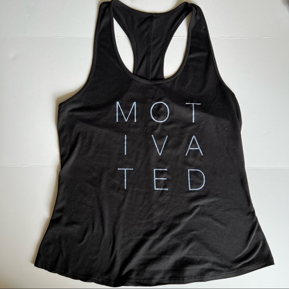 good hYOUman Tops - good hYOUman Workout Tank Top - Motivated - Made in the USA - Black  - Small